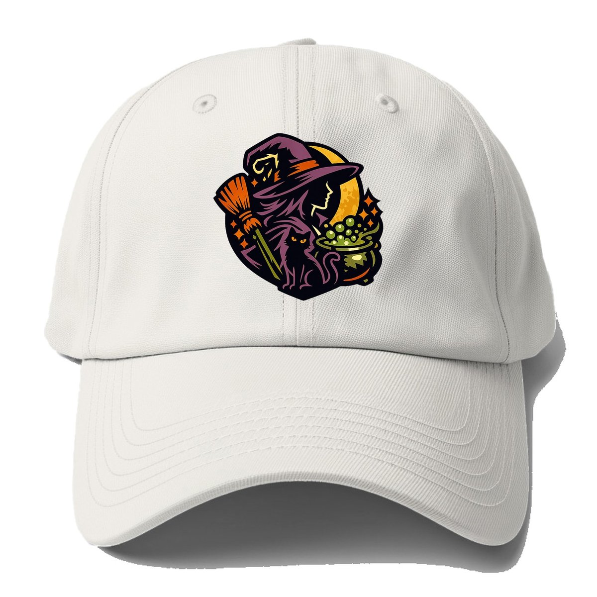 Moonlit Witch Baseball Cap – Off White