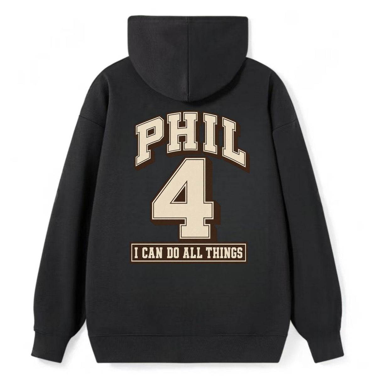 Philippians 4 Varsity Chapel Varsity Classic Pullover Hoodie – Black
