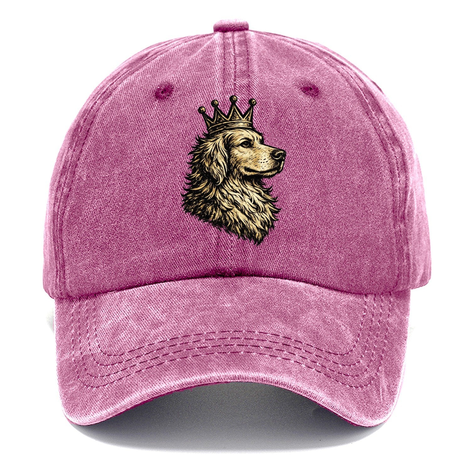 Golden Retriever Crown Portrait Classic Cap – Dusty Rose