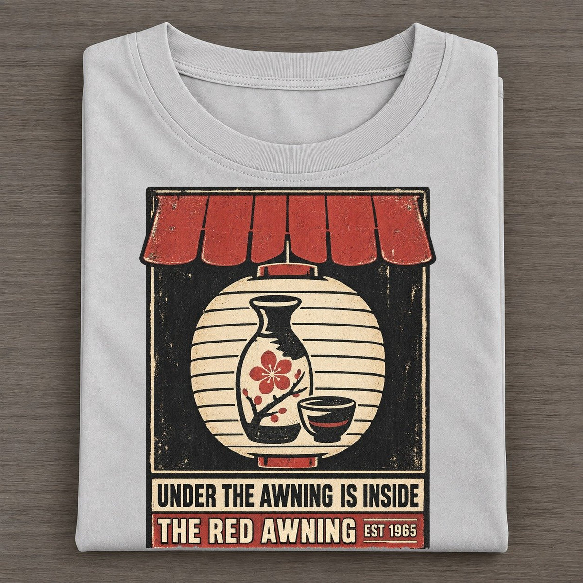 Red Awning Izakaya Rules Classic T-shirt – Grey