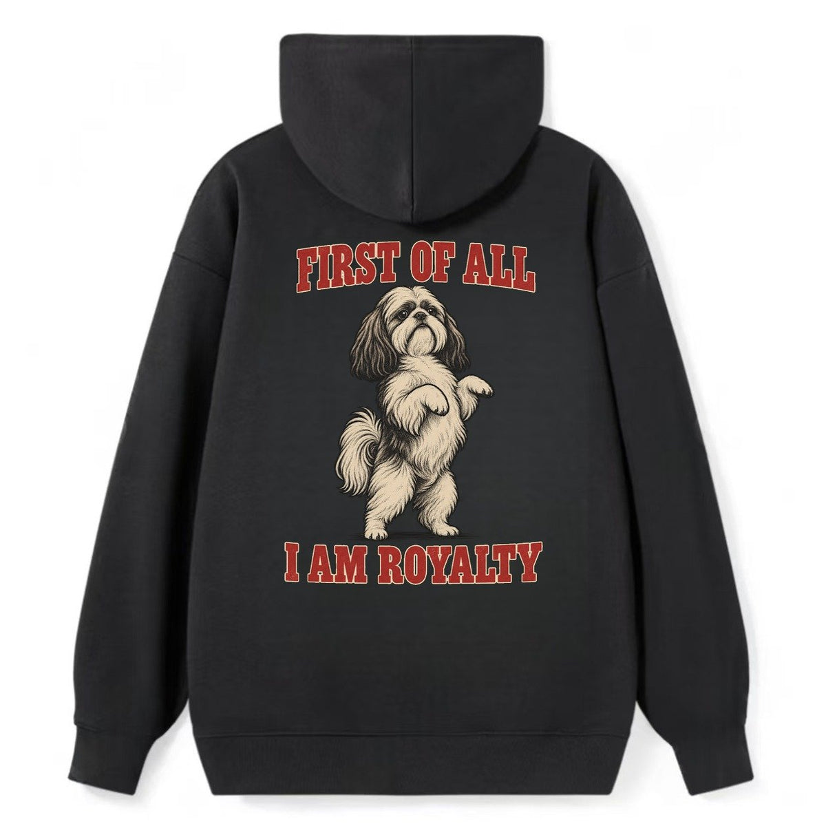 Shih Tzu Dog Declarations Classic Pullover Hoodie – Black