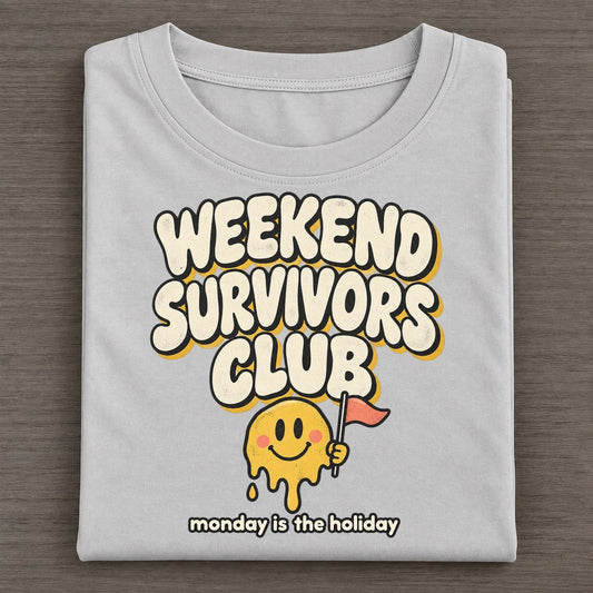 Weekend Warriors Running On Fumes Club Classic T-shirt – Grey