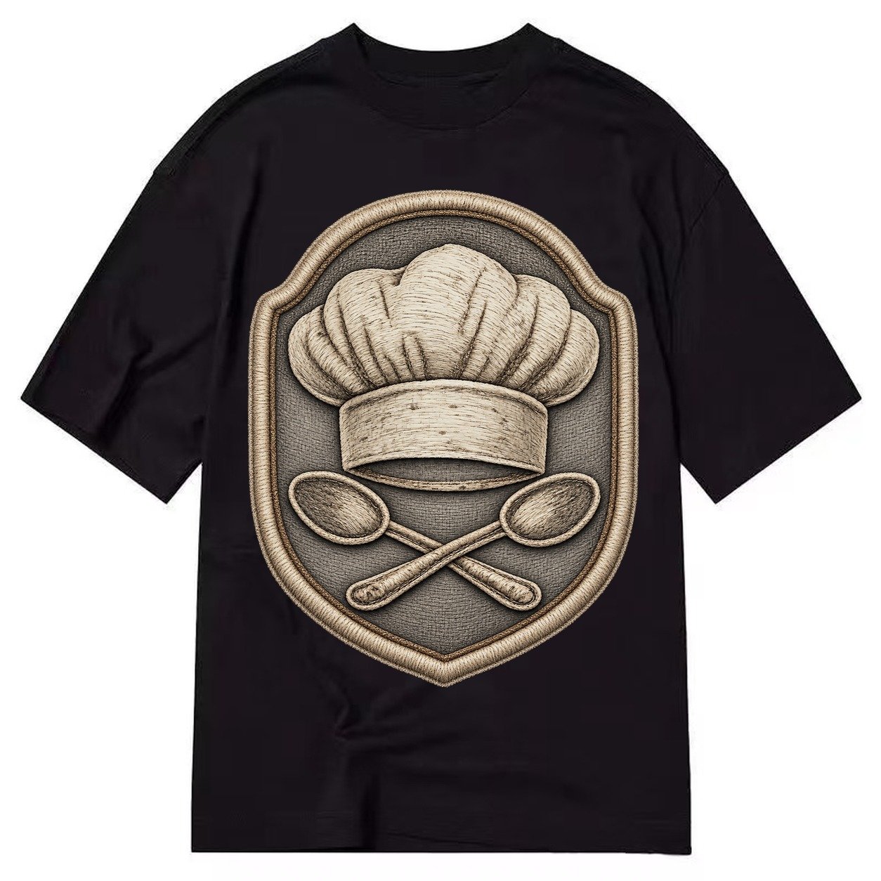 Cooking Chef Hat Toque Blanche With Crossed Spoons In Classic T-shirt – Black