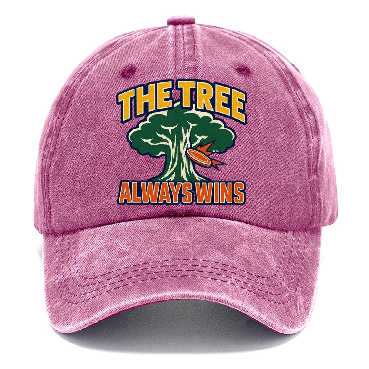 The Tree Always Wins Disc Golf Classic Cap – Dusty Rose