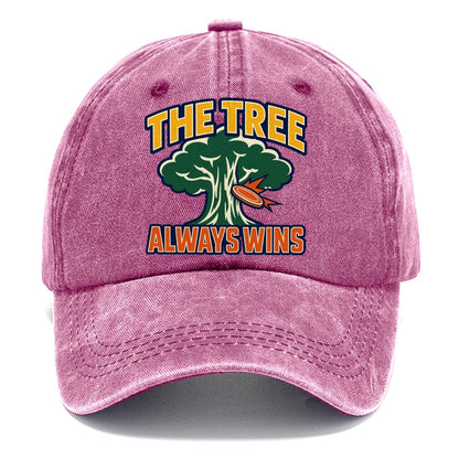 The Tree Always Wins Disc Golf Classic Cap – Dusty Rose