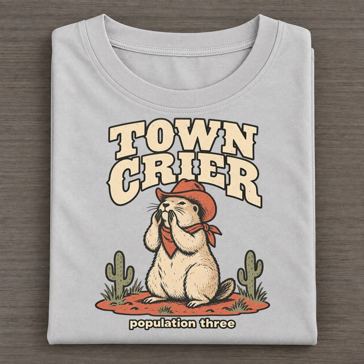 Town Crier Cowboy Critters Classic T-shirt – Grey