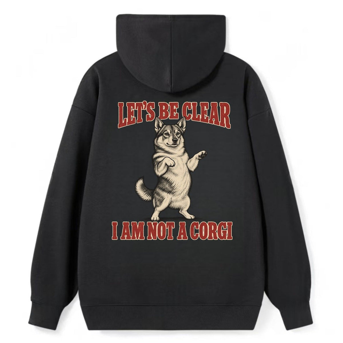 Swedish Vallhund Dog Declarations Classic Pullover Hoodie – Black