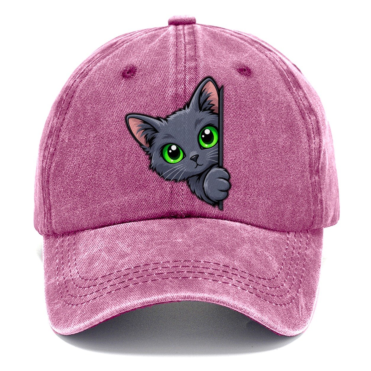 Russian Blue Side Peek Peeking Cats Classic Cap – Dusty Rose