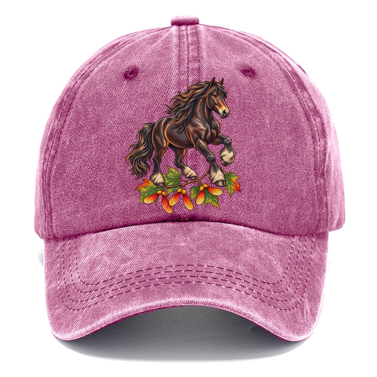 Canadian Horse And Sugar Maple Samaras Canada Cultural Icons Classic Cap – Dusty Rose