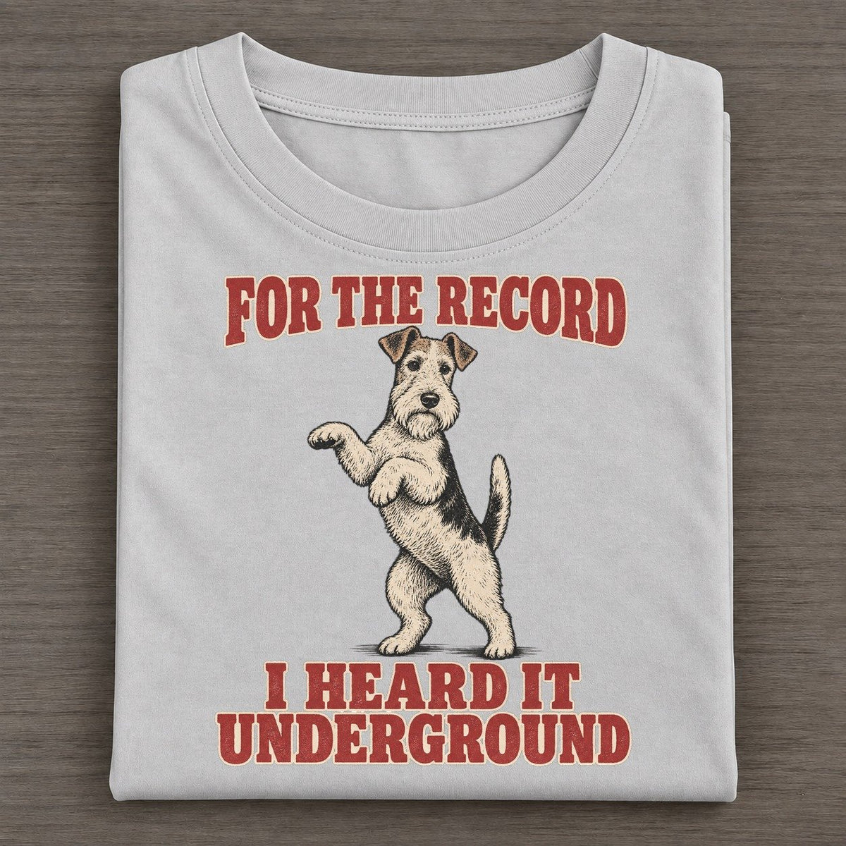 Wire Fox Terrier Dog Declarations Classic T-shirt – Grey