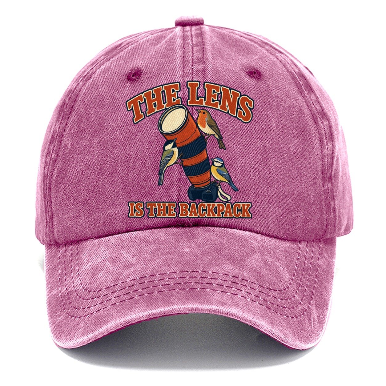 The Lens Is The Backpack Birdwatching Classic Cap – Dusty Rose