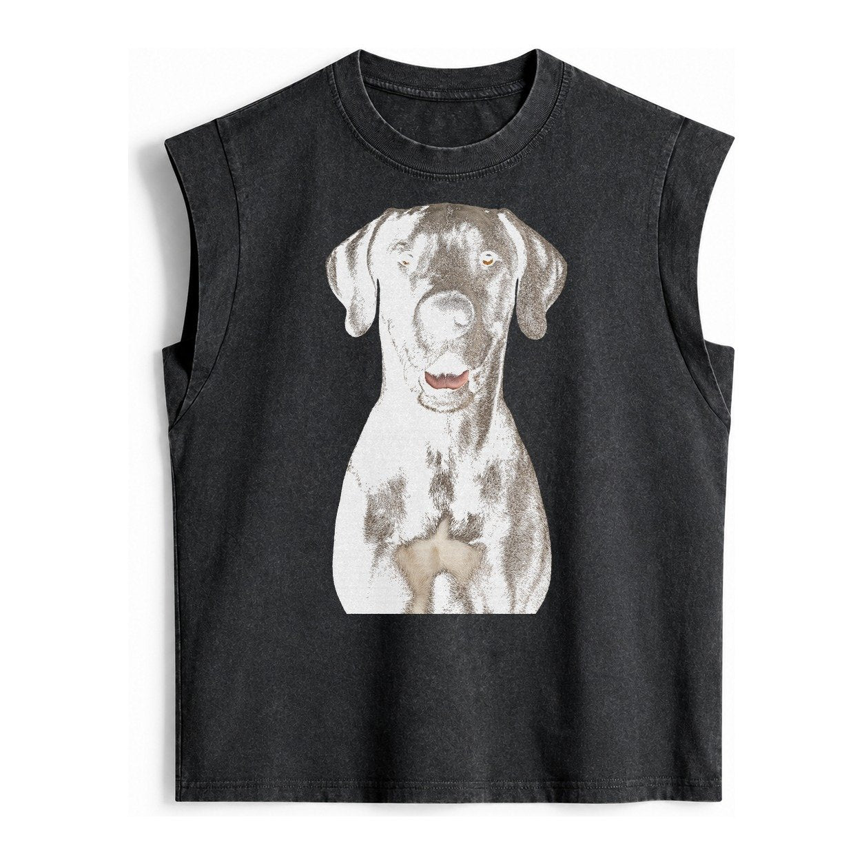 Great Dane Gentle Giant Noble Heart Vintage Washed Tank – Black