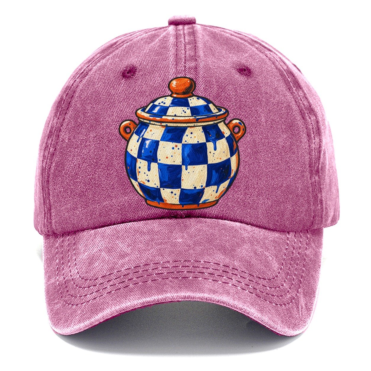 Checker Glaze Jar Clay Color Makers Classic Cap – Dusty Rose