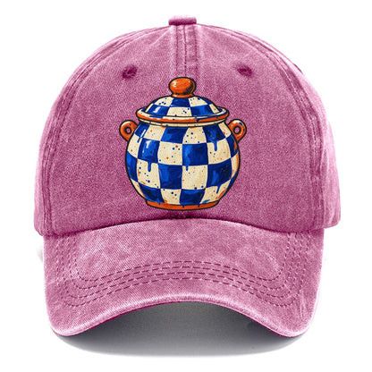 Checker Glaze Jar Clay Color Makers Classic Cap – Dusty Rose