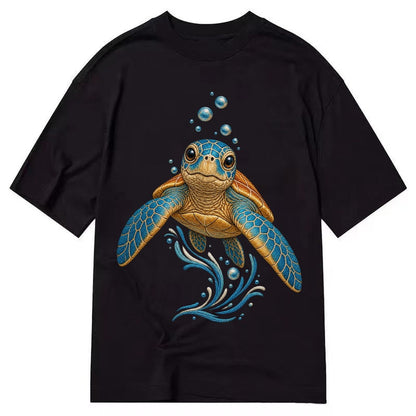 Sea Turtle Serenity Classic T-shirt – Black