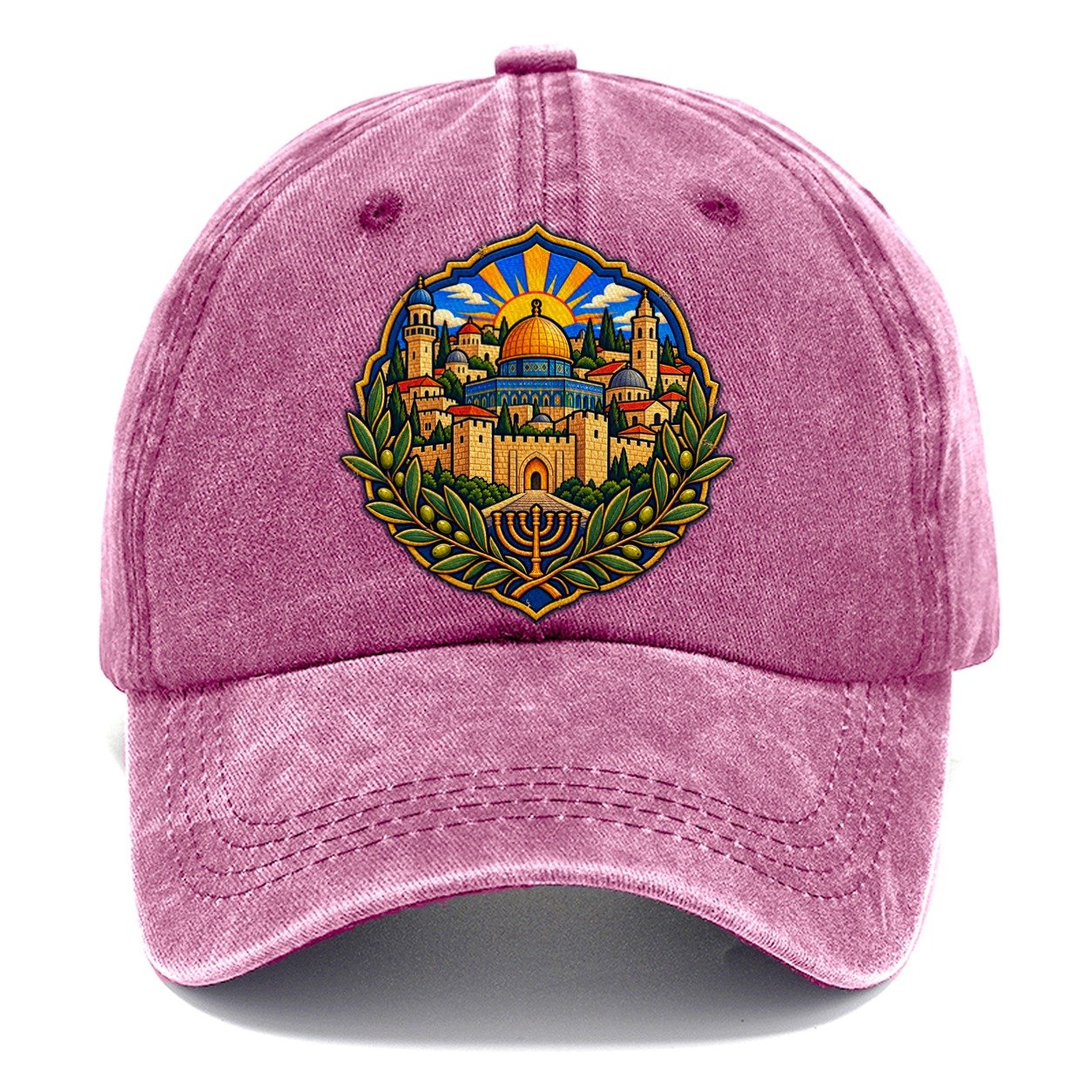 Old City Skyline Jerusalem Classic Cap – Dusty Rose