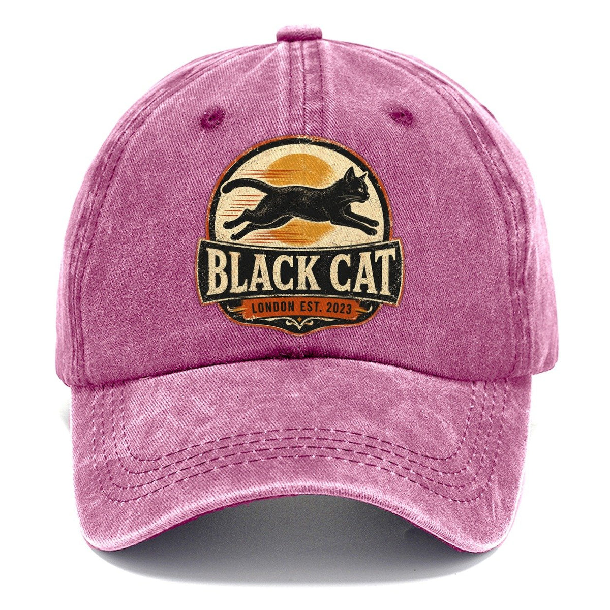 Vintage Running Black Cat London Classic Cap – Dusty Rose