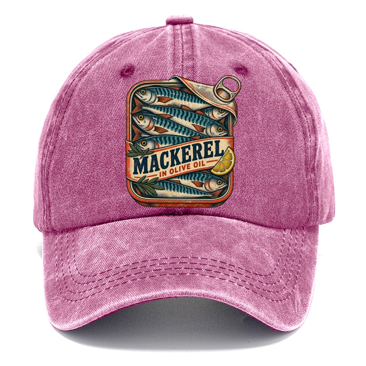 Mackerel Tin Stack Fishing Club Classic Cap – Dusty Rose
