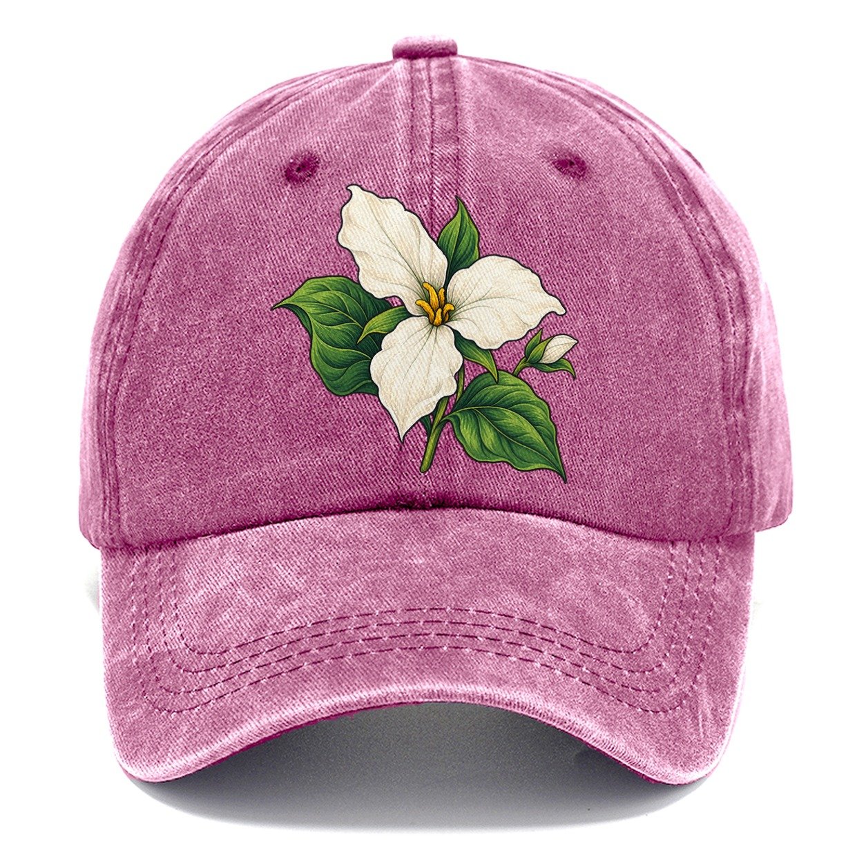 Ontario White Trillium Bloom Canada Cultural Icons Classic Cap – Dusty Rose