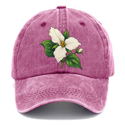 Ontario White Trillium Bloom Canada Cultural Icons Classic Cap – Dusty Rose