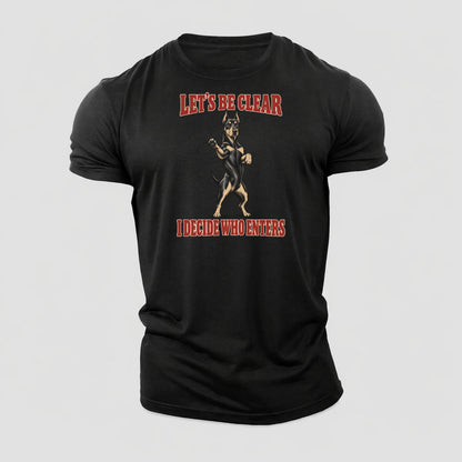 Doberman Pinscher Dog Declarations Cotton T-Shirt – Black