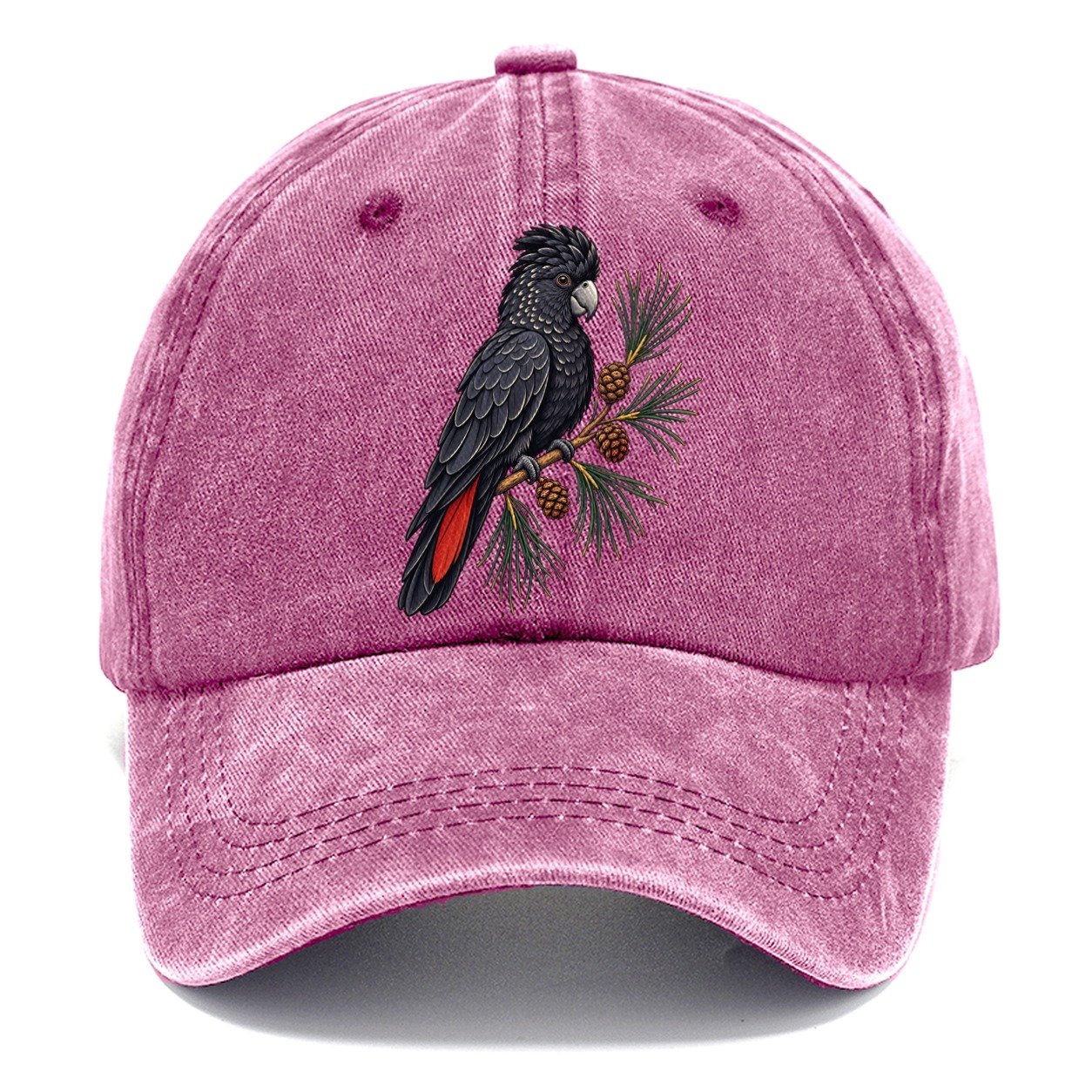Glossy Black Cockatoo And She Oak Cones Australia Cultural Icons Classic Cap – Dusty Rose