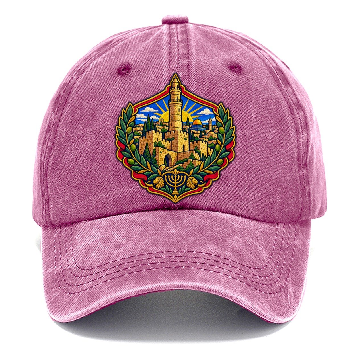 Tower Of David Jerusalem Classic Cap – Dusty Rose