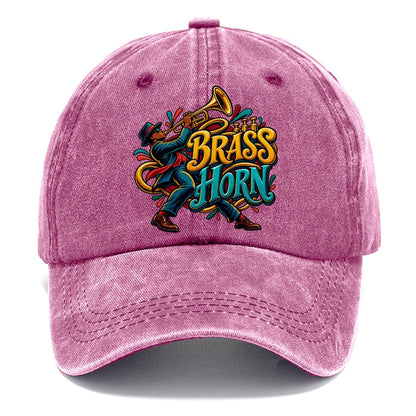 Brass Horn Wordmark Music Instruments Classic Cap – Dusty Rose
