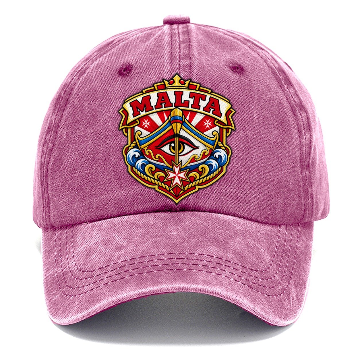 Malta Retro Badge Country Logos Classic Cap – Dusty Rose