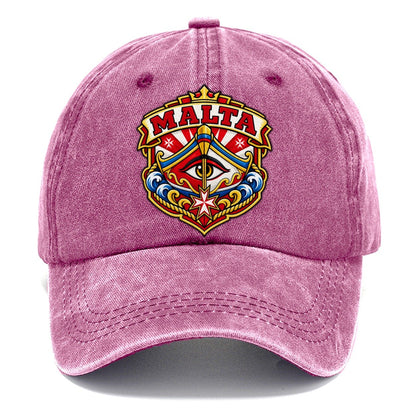 Malta Retro Badge Country Logos Classic Cap – Dusty Rose