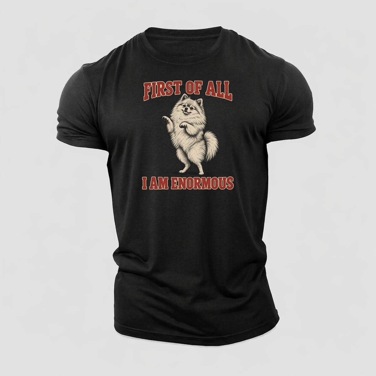 Pomeranian Dog Declarations Cotton T-Shirt – Black