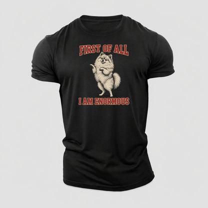 Pomeranian Dog Declarations Cotton T-Shirt – Black