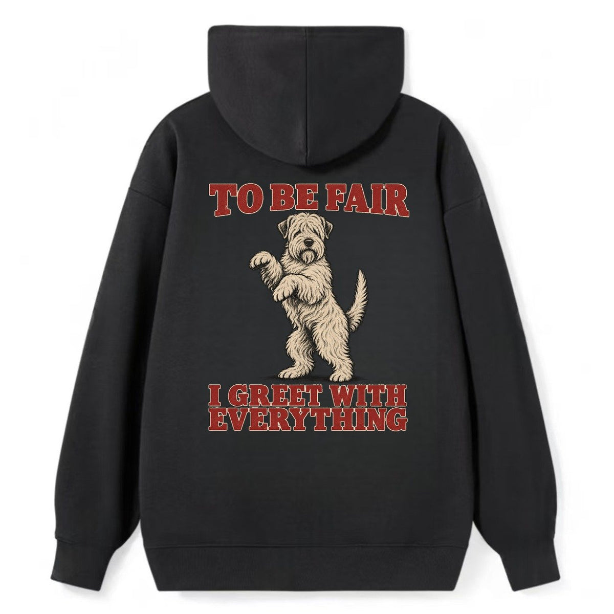 Soft Coated Wheaten Terrier Dog Declarations Classic Pullover Hoodie – Black