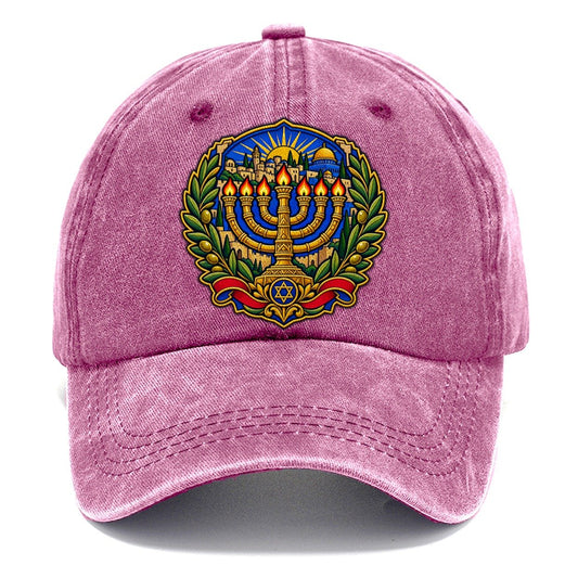 Temple Menorah Jerusalem Classic Cap – Dusty Rose