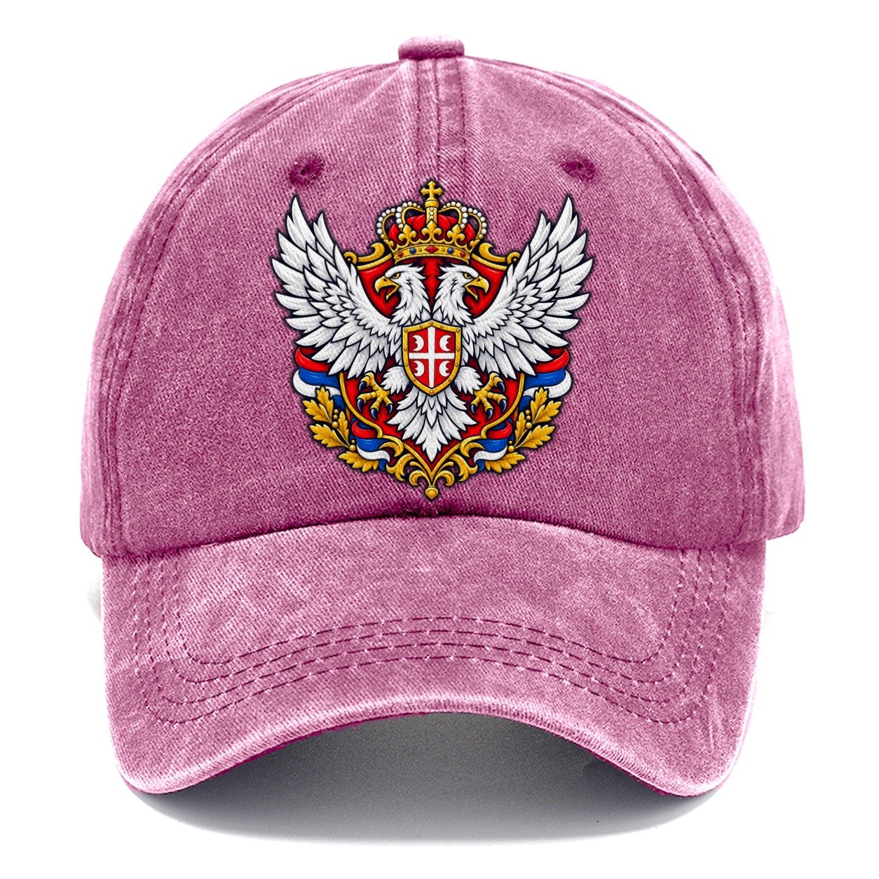 Serbia Heraldic Crest Country Logos Classic Cap – Dusty Rose