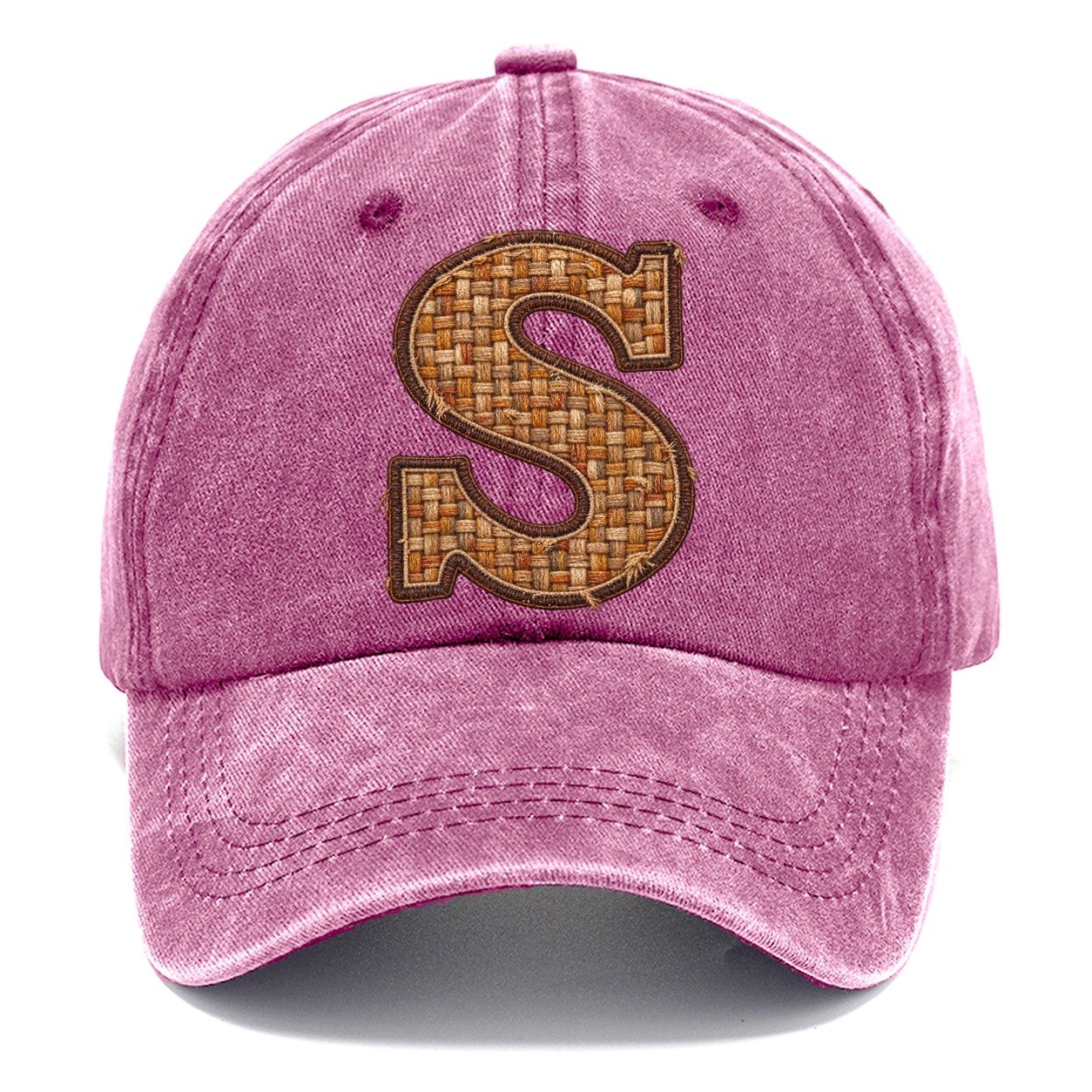 Woven Tweed S Monogram Classic Cap – Dusty Rose