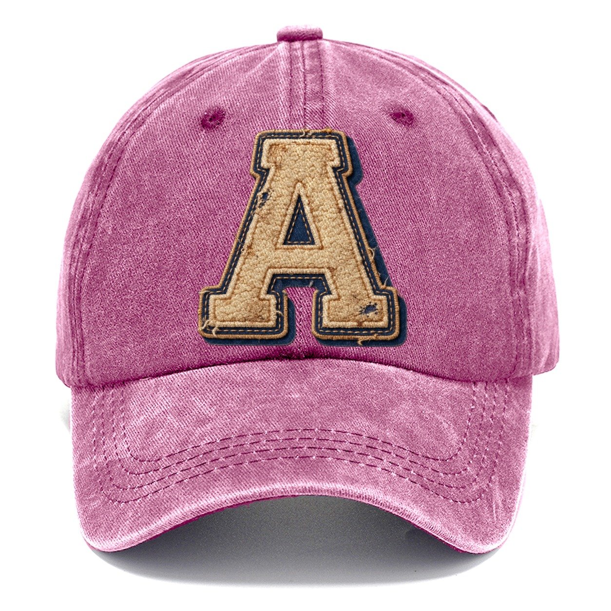 Varsity Chenille A Monogram Classic Cap – Dusty Rose