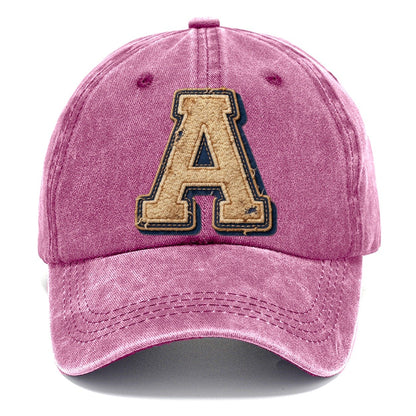 Varsity Chenille A Monogram Classic Cap – Dusty Rose