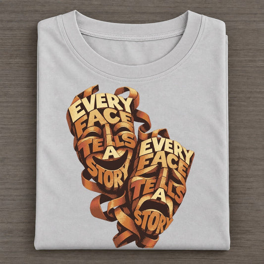 Two Stage Moods Letter Sculpture Classic T-shirt – Grey