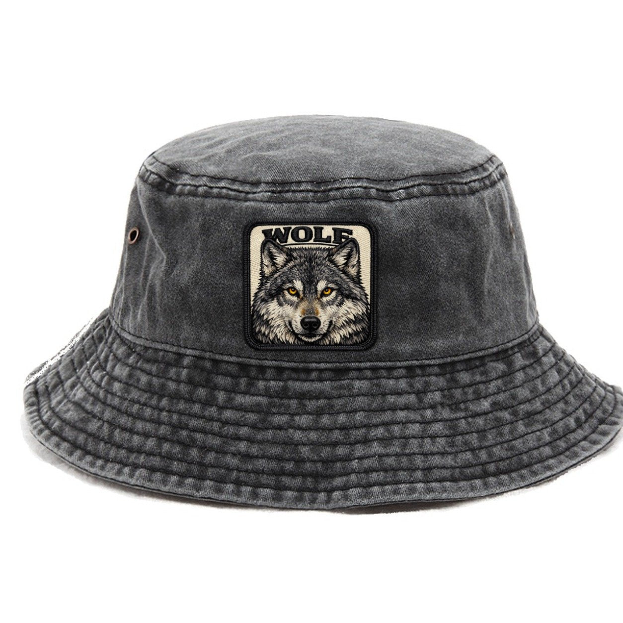 Wolf Vintage Bucket Hat – Graphite