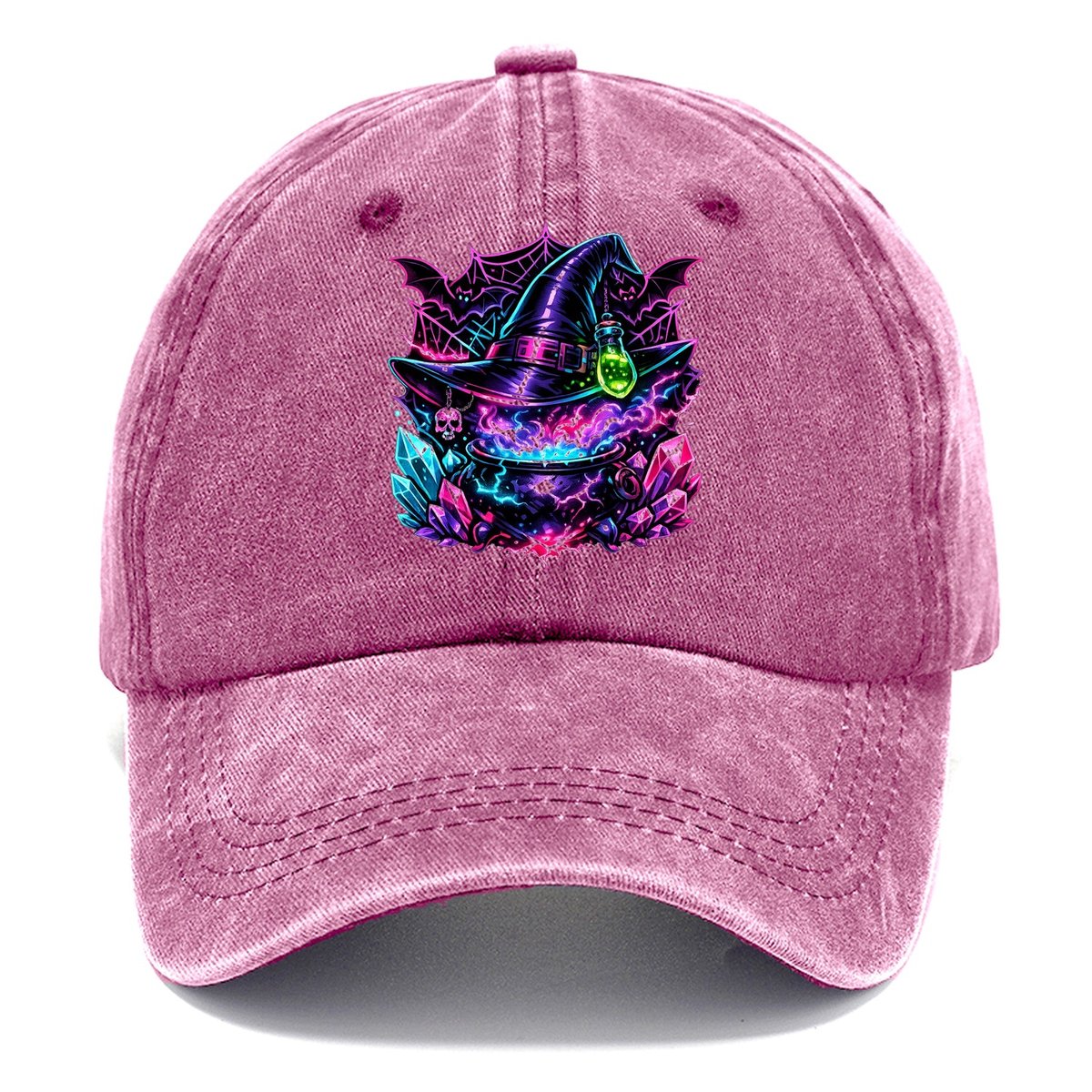 Neon Witch Cauldron Classic Cap – Dusty Rose