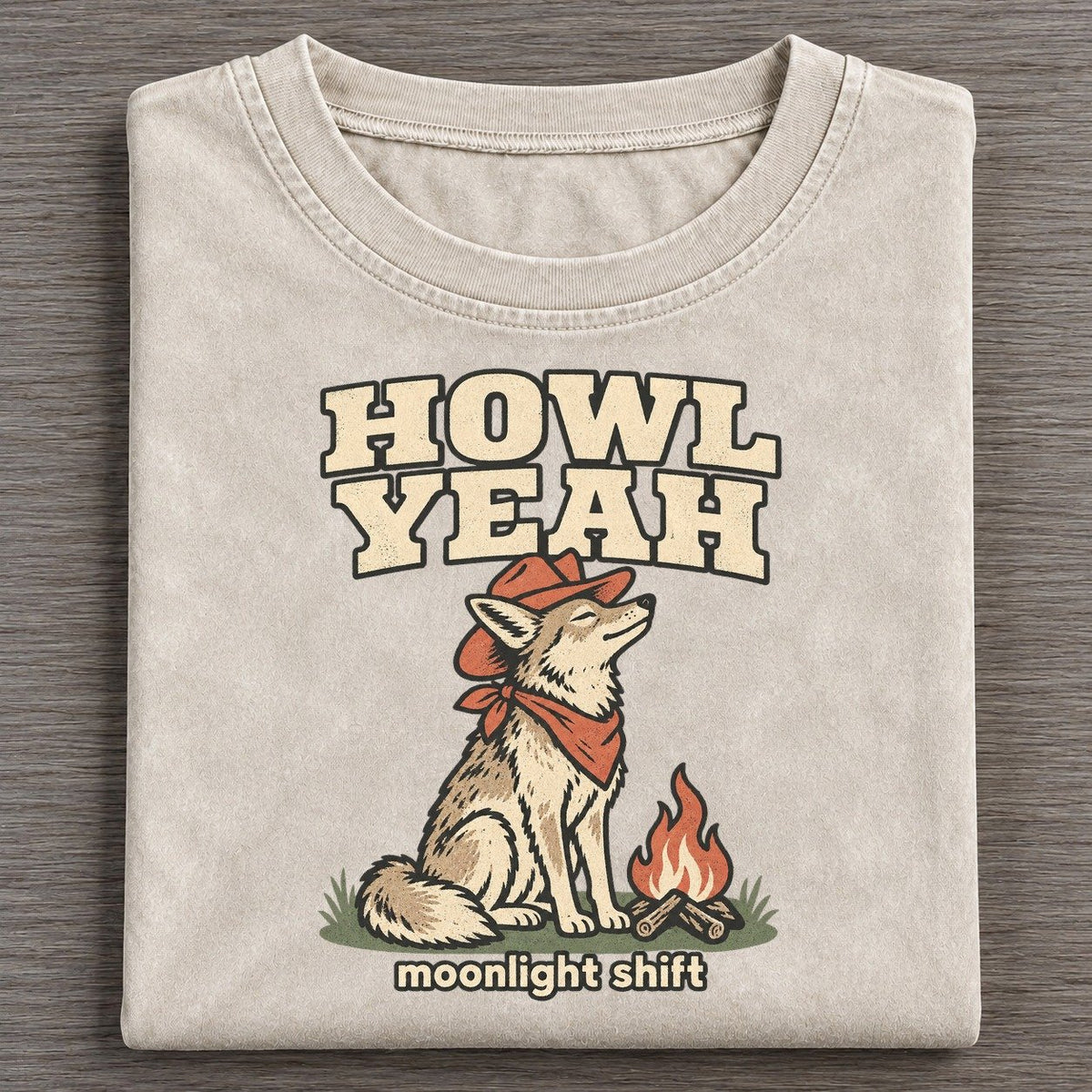 Howl Yeah Cowboy Critters Vintage T-shirt – Off White