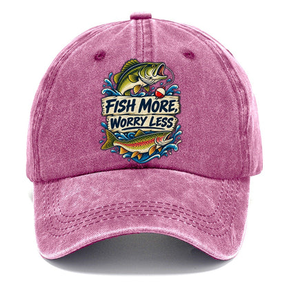 Fish More Worry Less Fishing Elegant Classic Cap – Dusty Rose