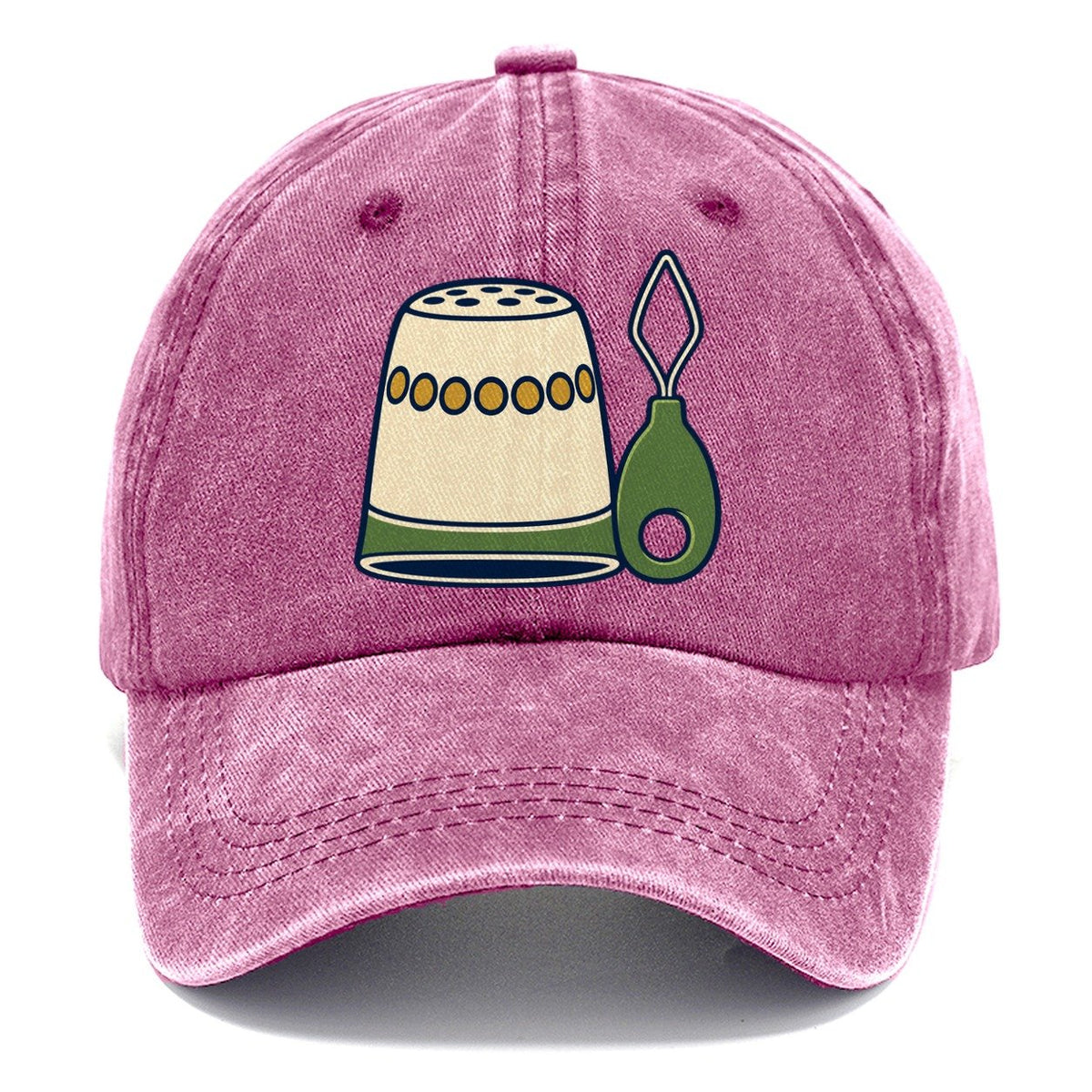Thimble And Threader And Needlework Classic Cap – Dusty Rose