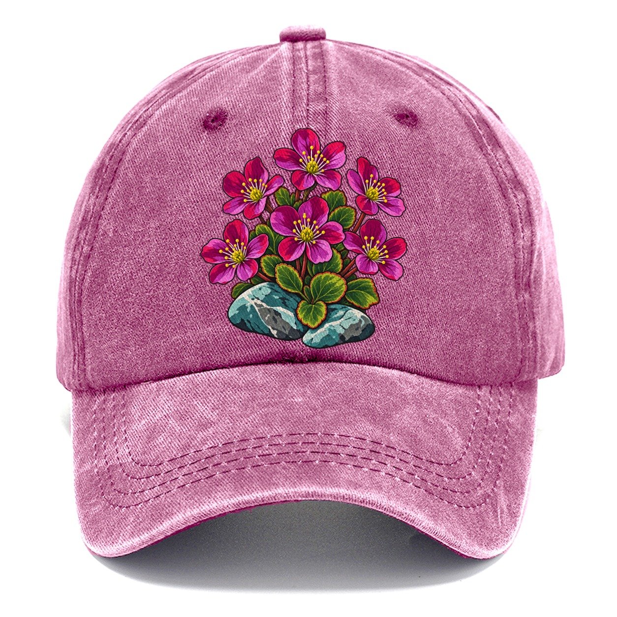 Nunavut Purple Saxifrage Canada Cultural Icons Classic Cap – Dusty Rose