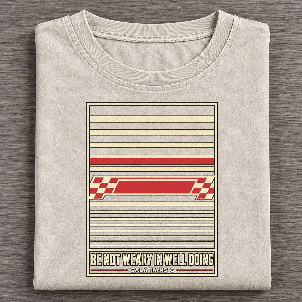 Be Not Weary In Well Doing Pit Board Parables Vintage T-shirt – Off White