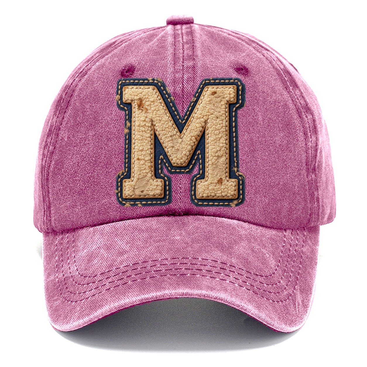 Varsity Chenille M Monogram Classic Cap – Dusty Rose