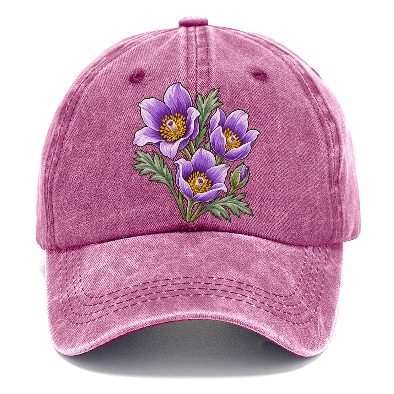 Manitoba Prairie Crocus Cluster Canada Cultural Icons Classic Cap – Dusty Rose