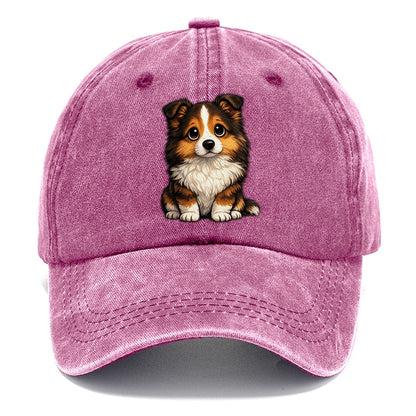 Shetland Sheepdog Sitting Sweetheart Classic Cap – Dusty Rose