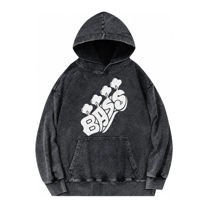 Bass Vintage Washed Hoodie – Black